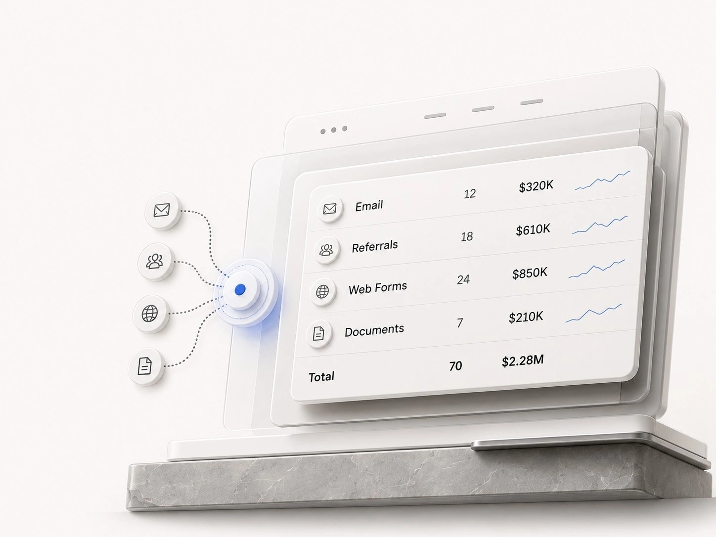 Source tracking interface preview